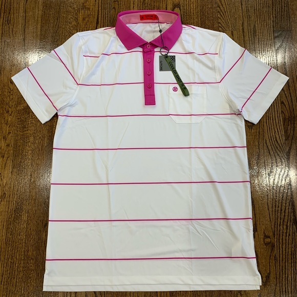 G/FORE | Shirts | Gfore G4 Striped Golf Polo Shirt W Pocket | Poshmark